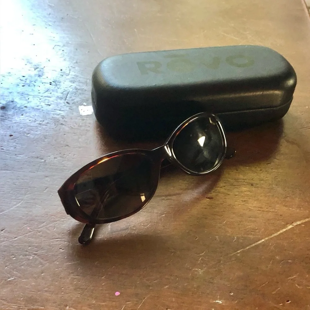 Revo Dark Brown Polarize Oval Sunglasses